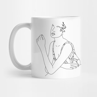 Modern Tropical summer goddess relaxing Mug